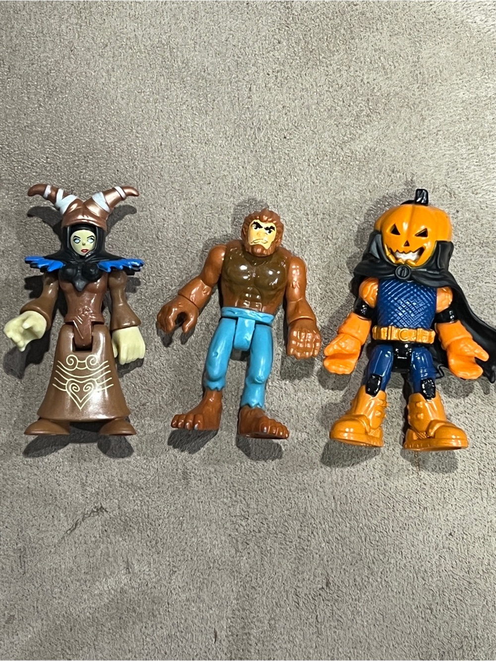 Lot of 3 Imaginext Action Figures - Werewolf, Pumpkin Rita Repulsa ,